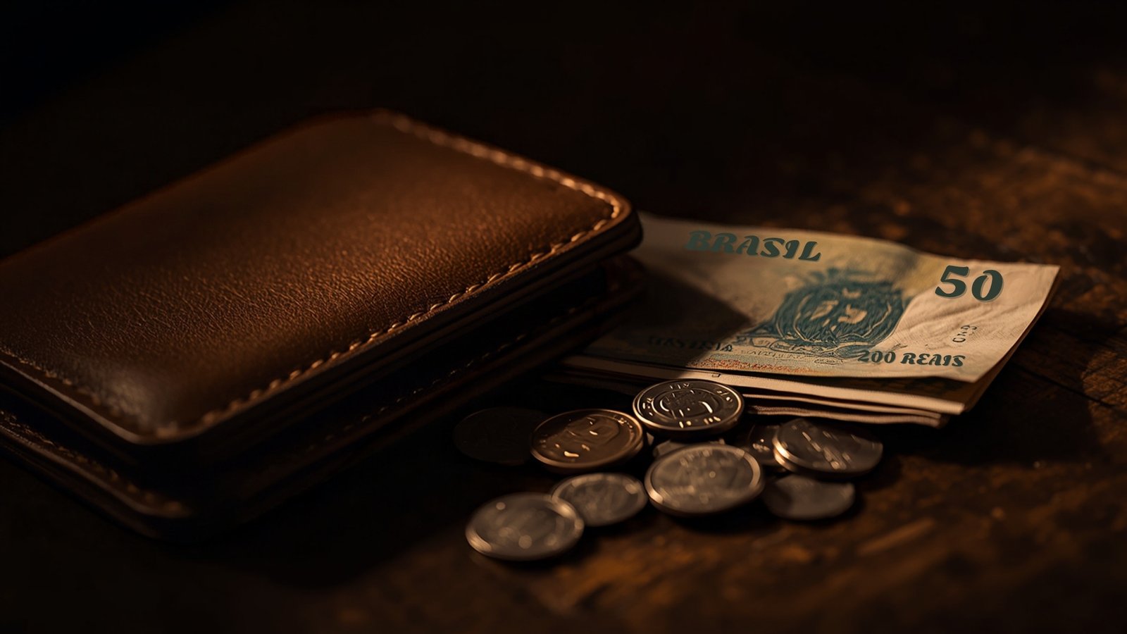 Extrato bancário e calculadora sobre a mesa, final do mês, saldo apertado
